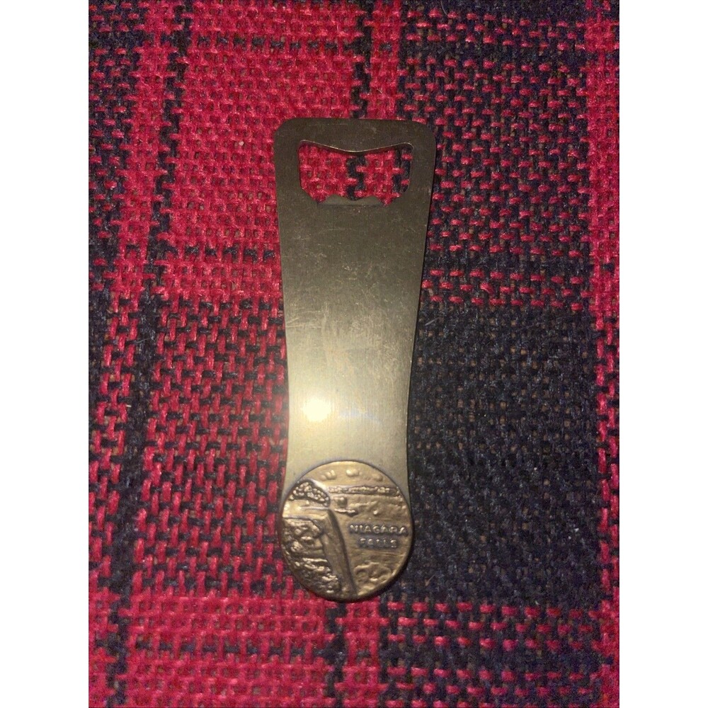 Vintage Niagara Falls Brass Bottle Can Opener Beer Cap Travel Souvenir